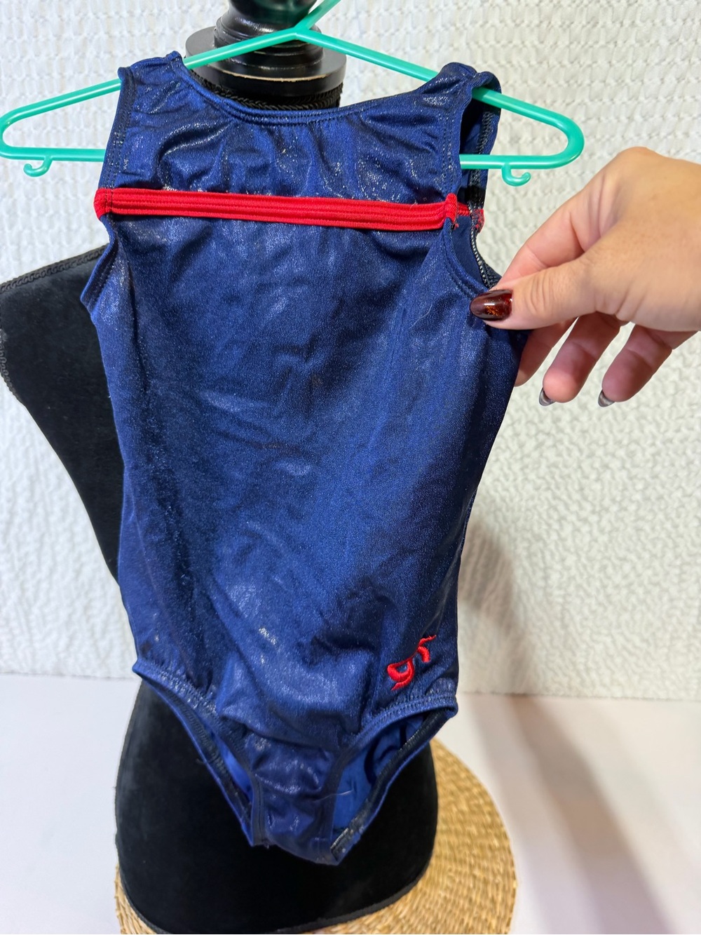 GK Navy Blue Kids One-Piece with Red Trim